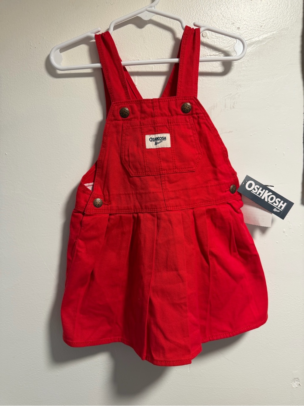 OshKosh B'gosh Red Girls'  Overall Skirt